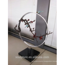 Modern Large Famous Arts Abstract copper Bird and Tree Sculpture for Indoor or Outdoor decoration